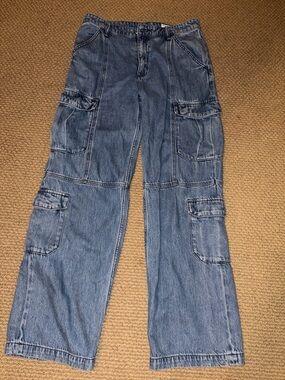 rag & bone women's  Denim Cargo Jeans in Blue